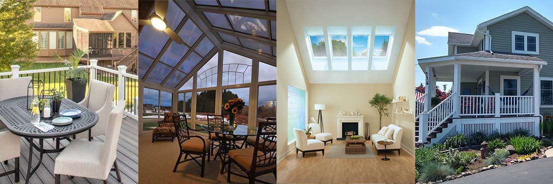 Sunrooms, decking, additions, skylights, windows, and doors