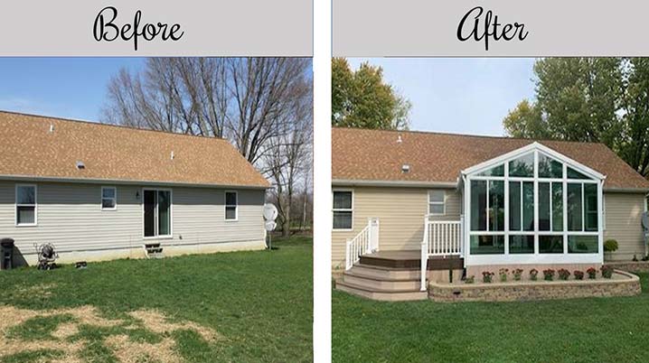 Sunroom Before & After